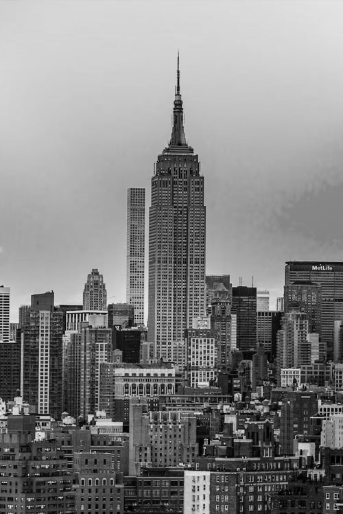 NYC Skyline Highlighting the Empire State Building